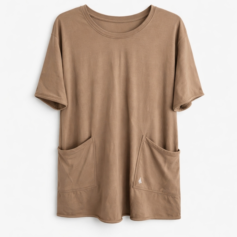 Free People Hot Shot Romper Mocha Latte Size L NWT Oversized - Picture 4 of 5